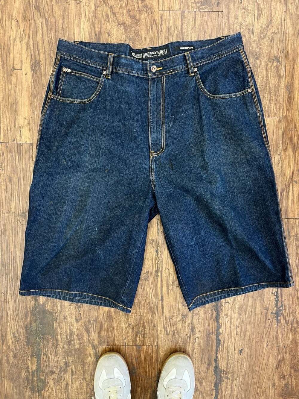 Ecko Unltd Denim Foundry Baggy Carpenter Denim Jean Shorts Size 40 Blue